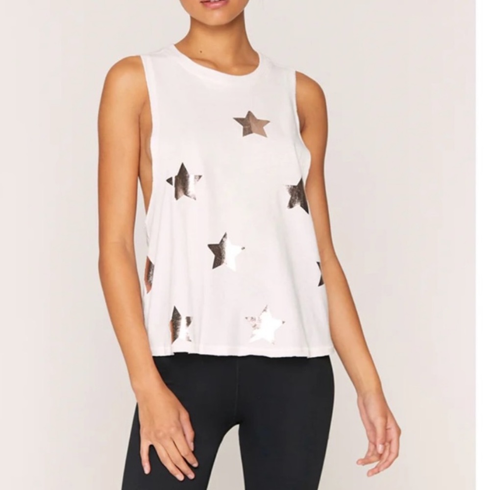 Spiritual Gangster open back Rose gold star tank size S